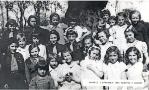 Brownies in Mrs Banister's garden